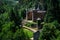 The chateau de champ , lozere, france ,hidden in the valley a well protected castle