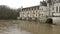 Chateau de Chenonceau and swollen Cher river