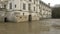 Chateau de Chenonceau and swollen Cher river