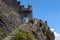 Chateau de Tourbillon castle walls in Sion, Switzerland