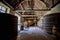 Chateau du Clos de Vougeot. Old casks of a winery. Cote de Nuits, Burgundy, France.