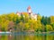 Chateau Konopiste reflected in the water, Central Bohemia, Czech Republic