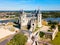 Chateau Saumur aerial view, France