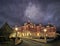 Chateau Tongariro at night with cloudy moody sky