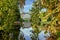 Chateaubriand house with water reflection in Vallee aux Loups arboretum near Paris France