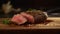 Chateaubriand Steak is delicious food. AI Generated