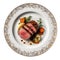 Chateaubriand On A White Ornate Round Smooth Plate, French Dish. Generative AI