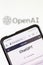 ChatGPT artificial intelligence AI Chat GPT with OpenAI logo portrait format