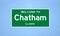 Chatham, Illinois city limit sign. Town sign from the USA.