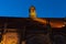 chatholic church at blue hour evening