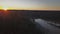 Chattahoochee river sunset close from drone