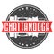 Chattanooga, TN, USA Round Travel Stamp. Icon Skyline City Design. Seal Tourism Vector Badge Illustration.
