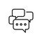 Chatting icon. Feedback vector illustration