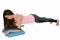 Chaturanga Dandasana -Four-Limbed Staff Pose variation with yoga props â€“ belt or block