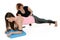 Chaturanga Dandasana -Four-Limbed Staff Pose variation with yoga props â€“ belt or block