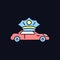 Chauffeur hire RGB color icon for dark theme