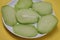 Chayote salad or vegetable pear slices