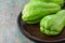 The chayote (Sechium edule) is a vegetable