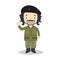 Che Guevara cartoon character. Vector Illustration.