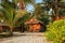 Cheap bungalows on a tropical beach