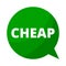 Cheap, Green Speech Bubble