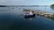 Chebeague Island, Maine  -  20181005  -  Aerial Drone Timelapse 2X  -  Chebeague Island Ferry Leaves Dock.