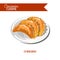 Chebureki Caucasian cuisine vector flat icon