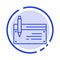 Check, Account, Bank, Banking, Finance, Financial, Payment Blue Dotted Line Line Icon