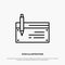 Check, Account, Bank, Banking, Finance, Financial, Payment Line Icon Vector