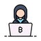 Check this beautiful vector of bitcoin hacker, ready to use icon