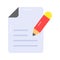 Check this beautifully design icon of agreement document in trendy style
