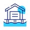 Check this beautifully designed icon of beach house in modern style