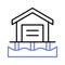 Check this beautifully designed icon of beach house in modern style