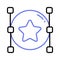 Check this beautifully designed icon of star vector in trendy style