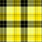 Check black yellow fabric textil