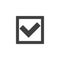 Check box with check mark vector icon