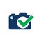 Check Camera Logo Icon Design