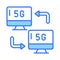 Check this carefully crafted 5G network icon in trendy style, premium vecto
