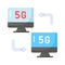 Check this carefully crafted 5G network icon in trendy style, premium vecto