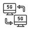 Check this carefully crafted 5G network icon in trendy style, premium vecto