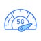 Check this carefully crafted 5G speed icon in trendy style, premium vector