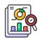 Check this carefully crafted icon of business report, analytical report vector