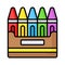 Check this carefully crafted icon of crayon, Pack of colored pencils, premium downloadable facility available