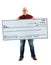 Check: Cheerful Guy With Huge Check