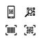 Check code. Simple Related Vector Icons