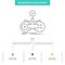 Check, controller, game, gamepad, gaming Business Flow Chart Design with 3 Steps. Line Icon For Presentation Background Template
