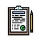 check document file color icon vector illustration