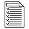 Check document online loan icon, outline style