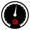 Check engine glowing icon on car speedometer. Malfunction, engine breakdown. Vehicle malfunction warning. Service in service