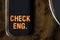 Check engine warning light